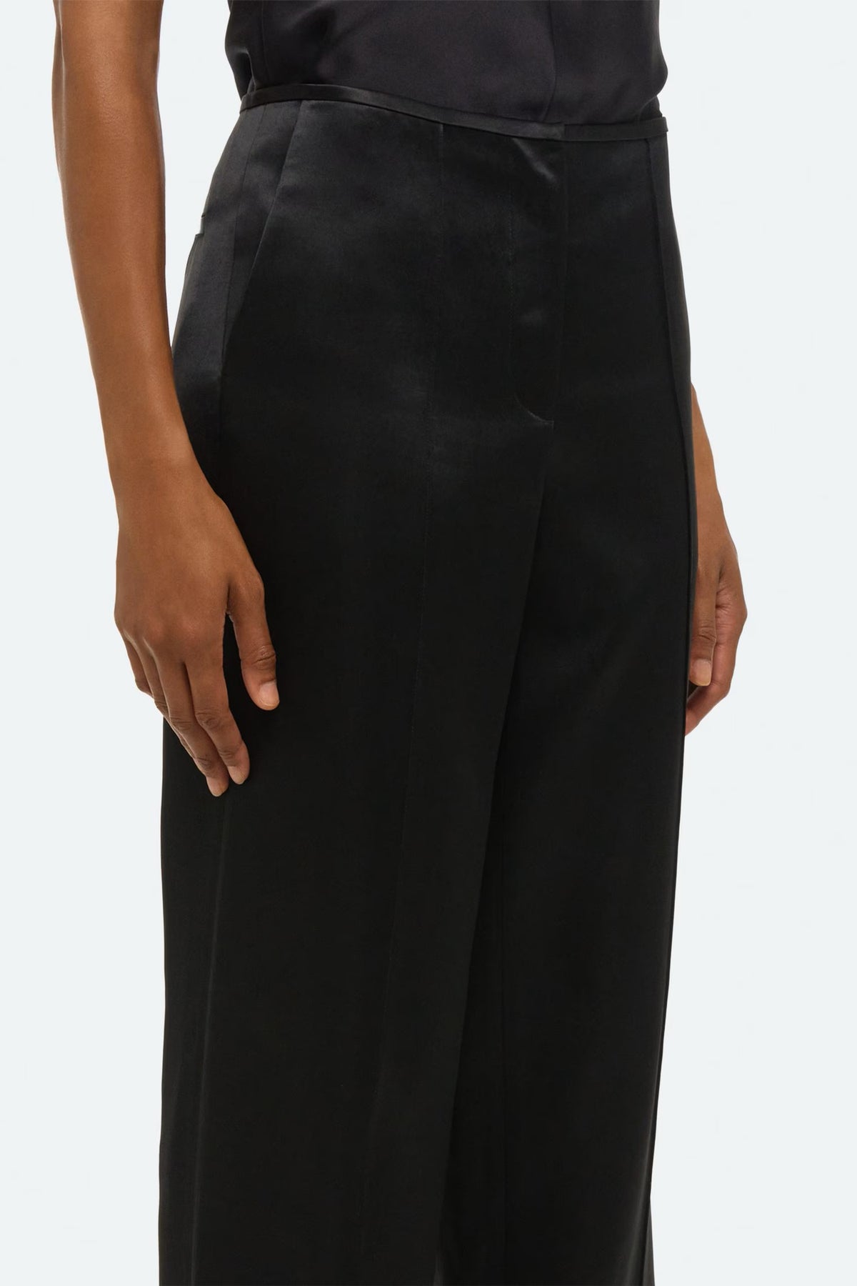 helmut lang minimal satin pant black