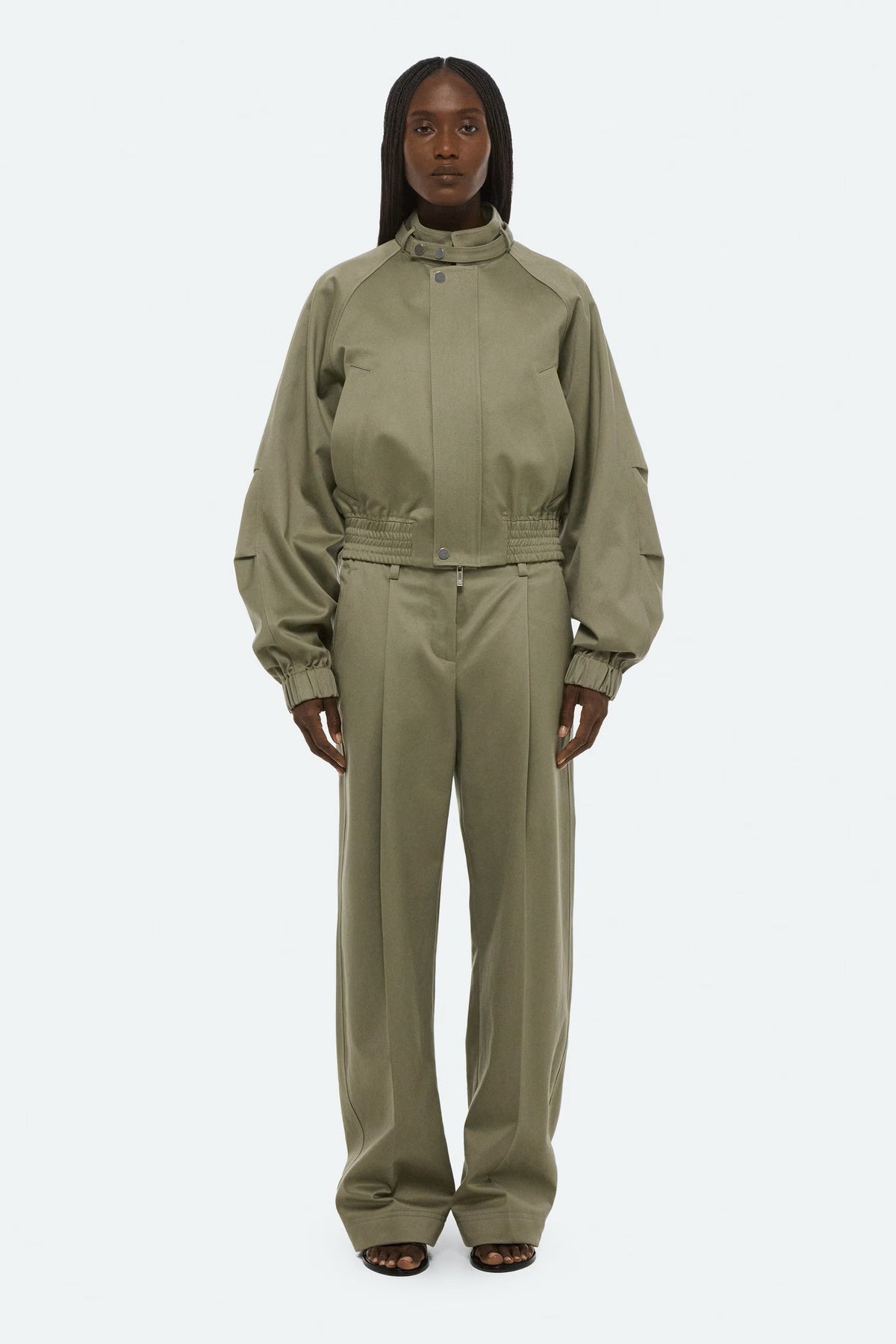 helmut lang trench bomber vetiver