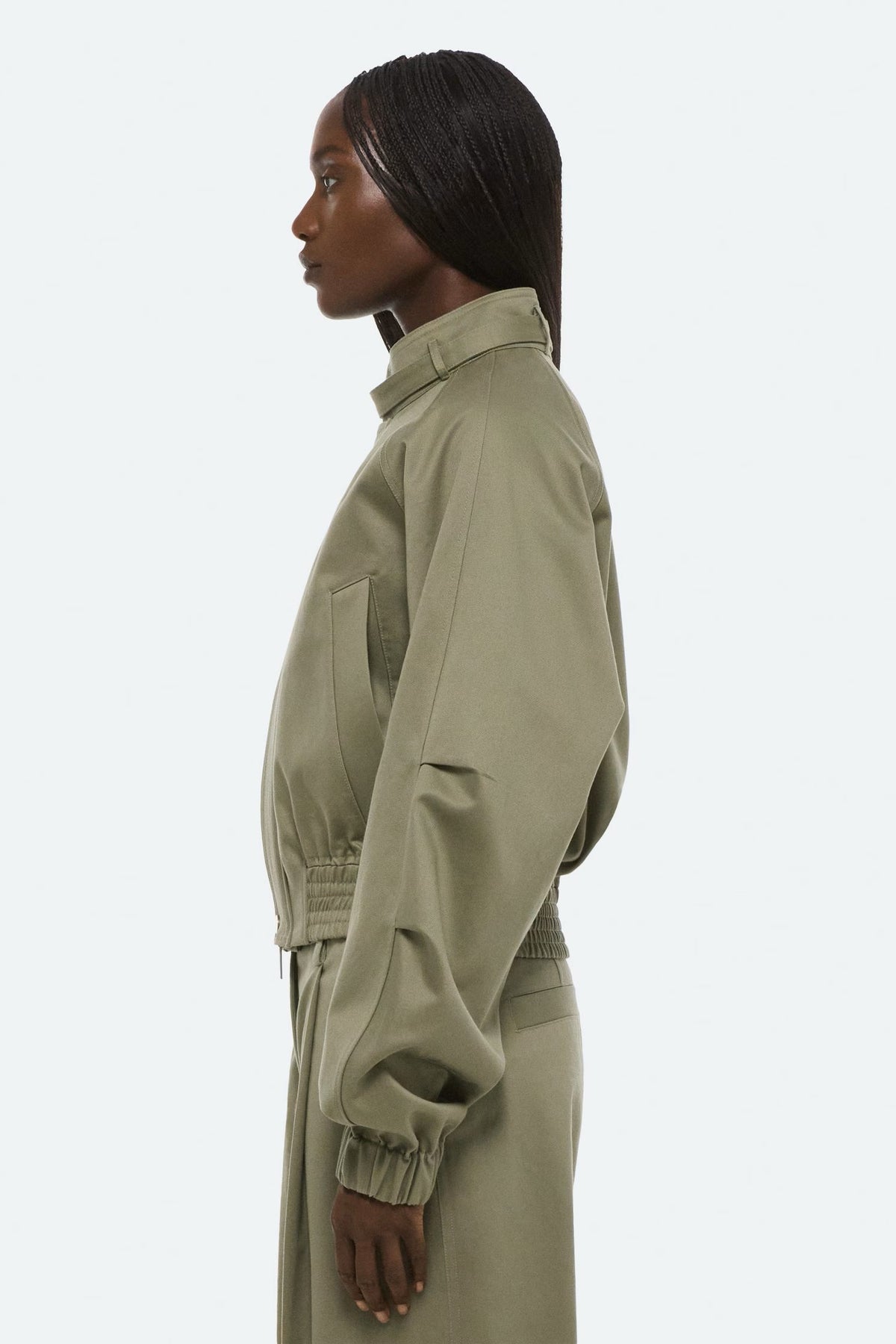helmut lang trench bomber vetiver