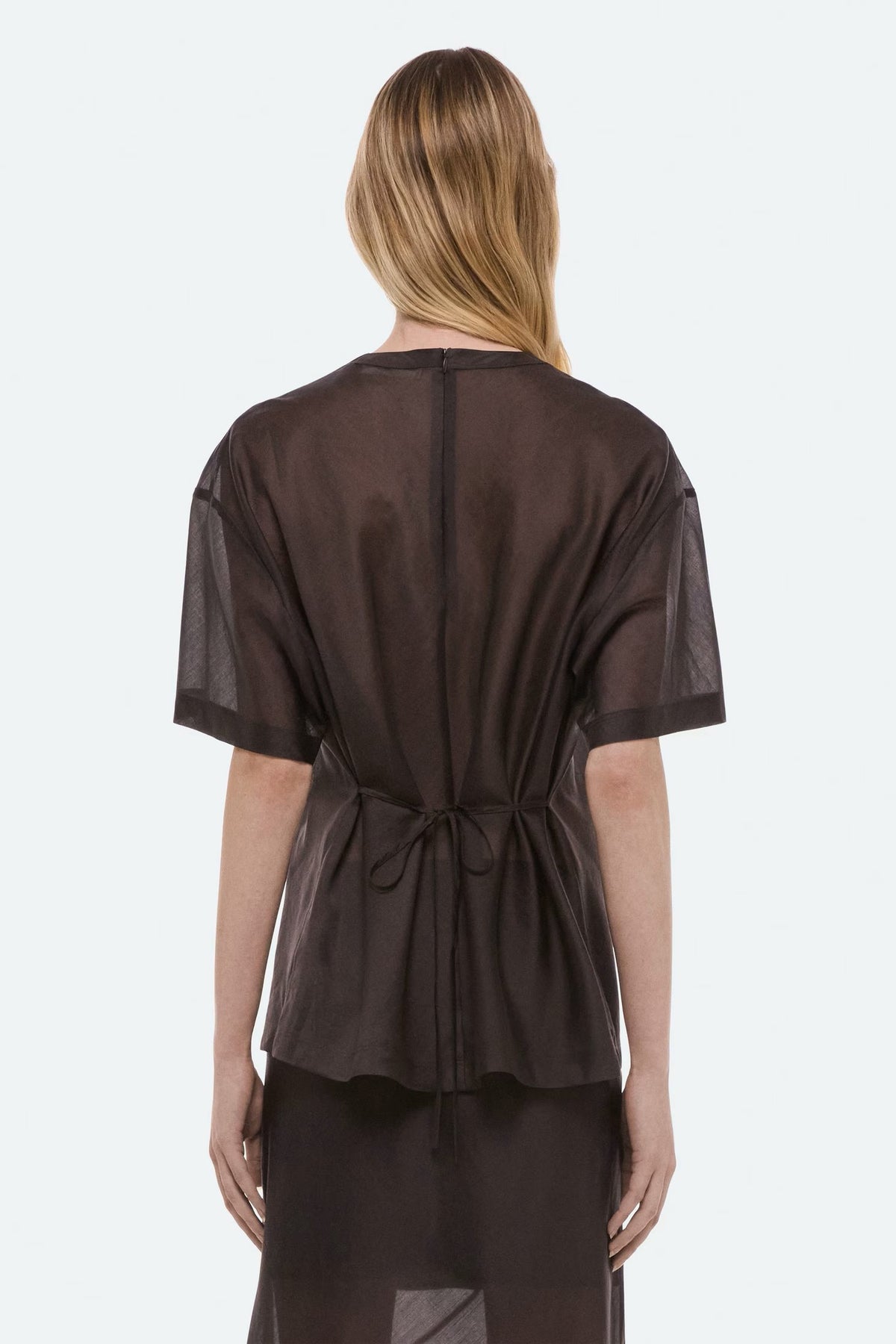helmut lang sheer relaxed tee bistre