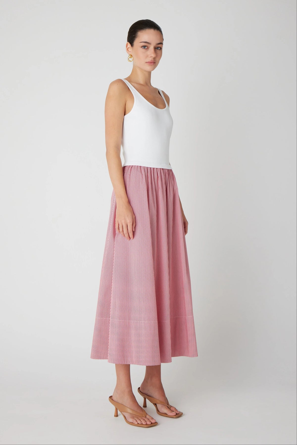 js71 gracen dress red white