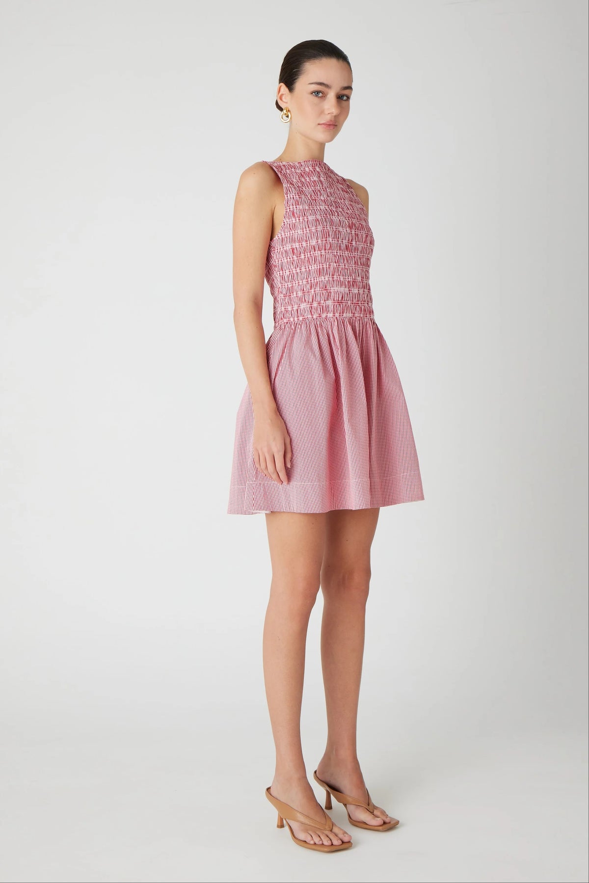js71 marisol dress red white