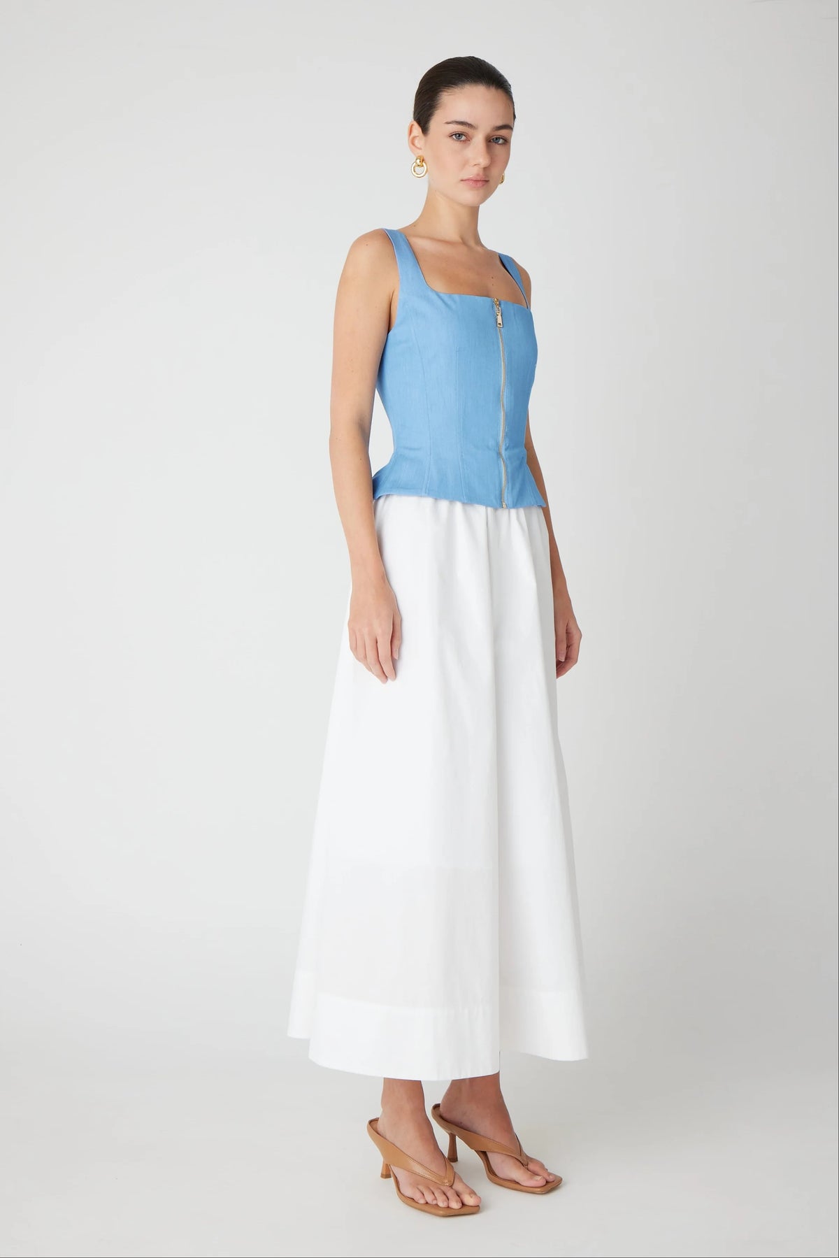 js71 wells dress light blue white
