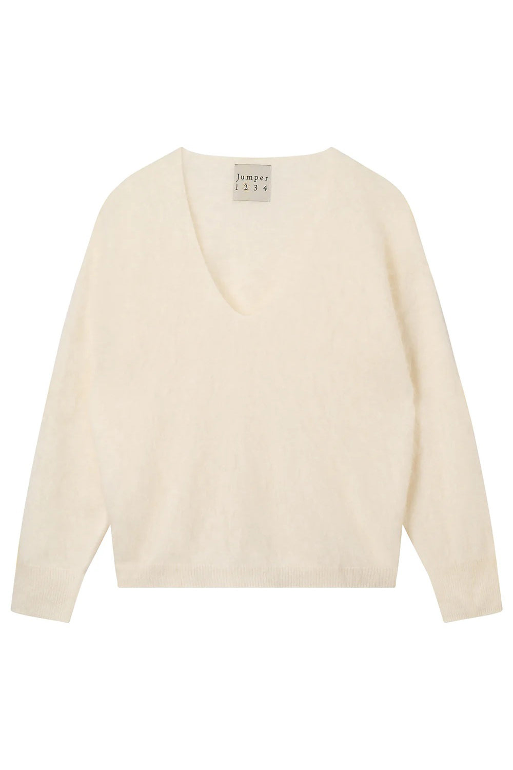 jumper 1234 brushed boxy vee cream
