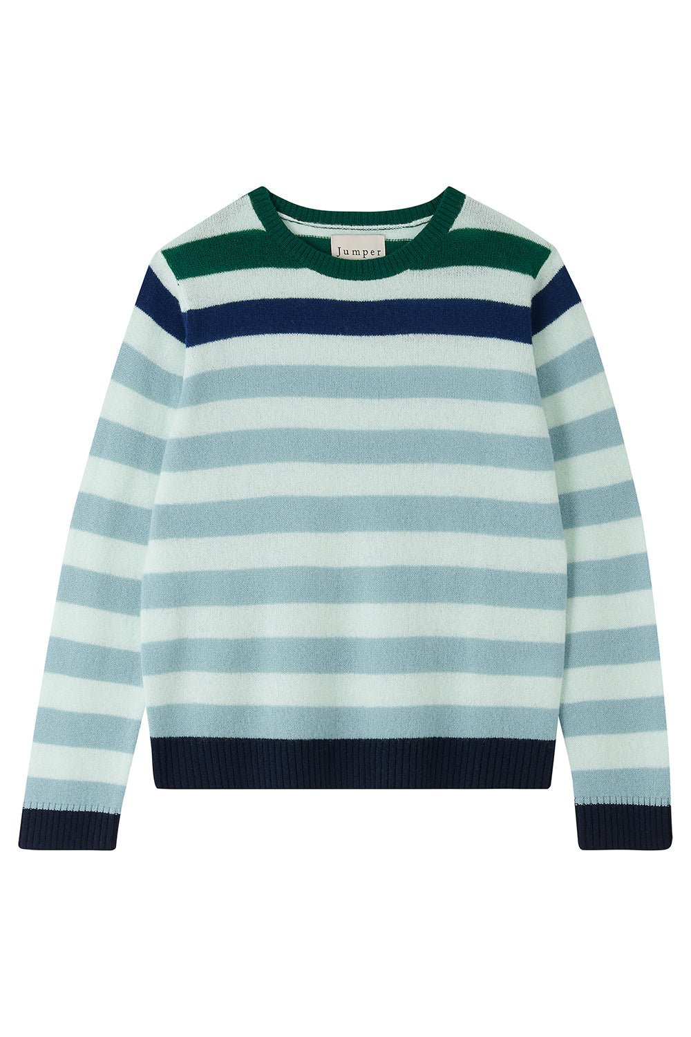 jumper 1234 gradient stripe crew jade combo