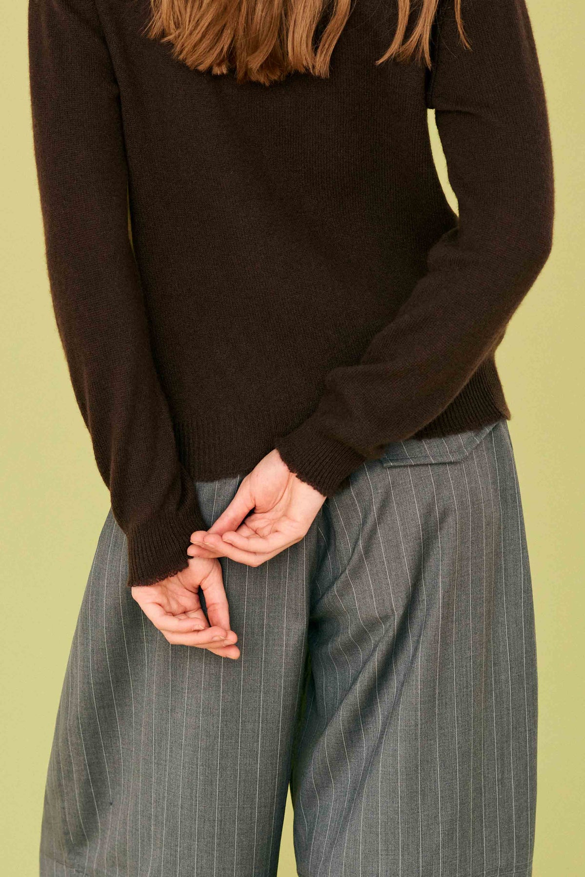 jumper 1234 distressed crew dark brown