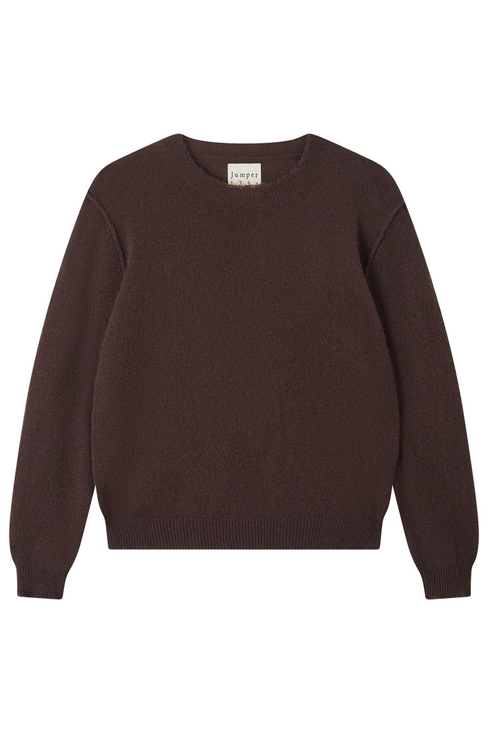 jumper 1234 distressed crew dark brown