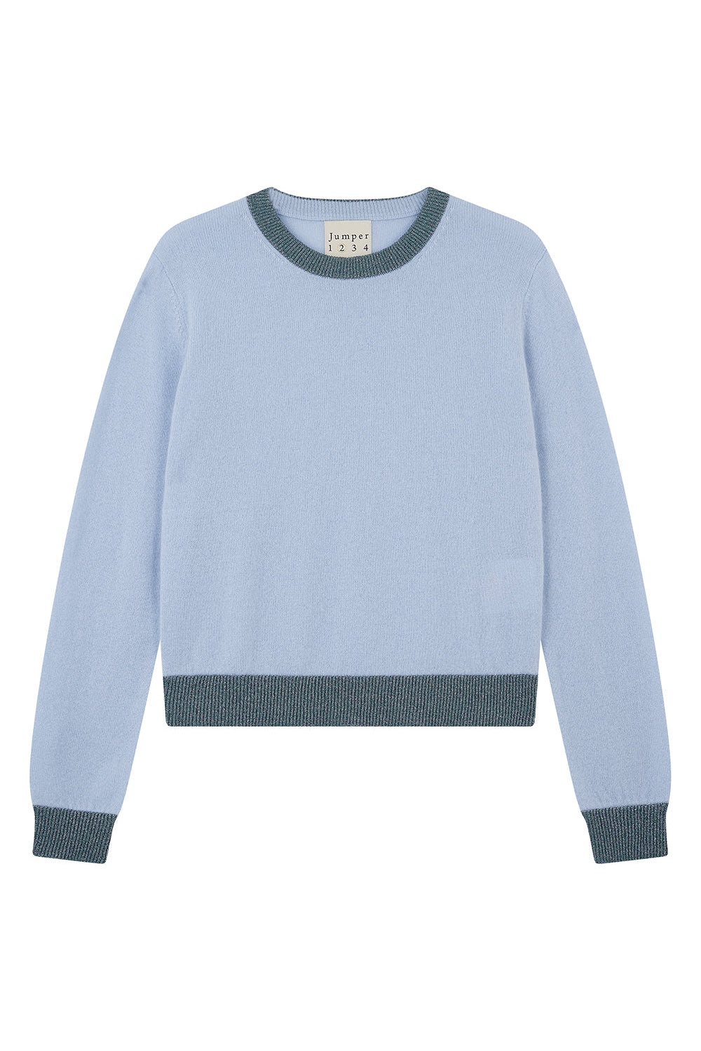 jumper 1234 lurex trim crew blue