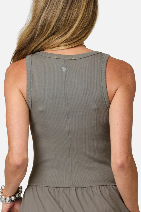 kerri rosenthal athena dress mid grey