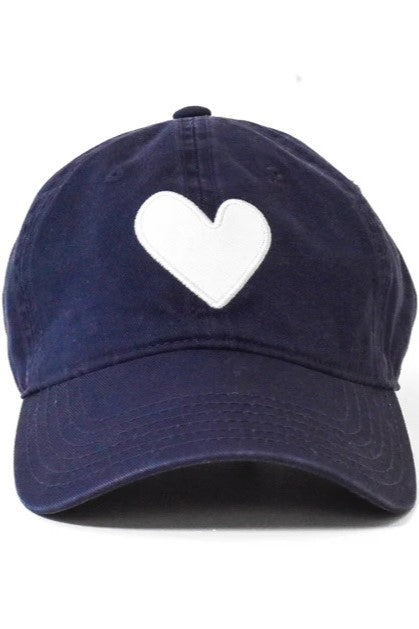 kerri rosenthal baseball hat indigo with white heart