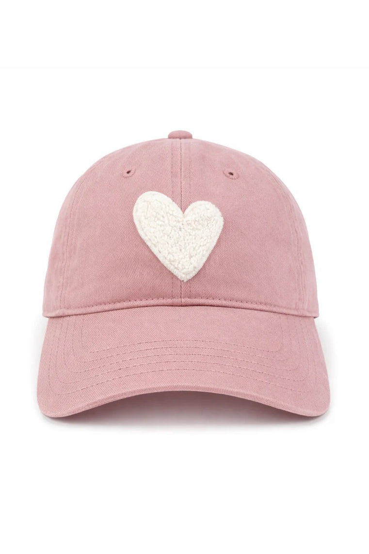 kerri rosenthal baseball hat mauve cream chenille 