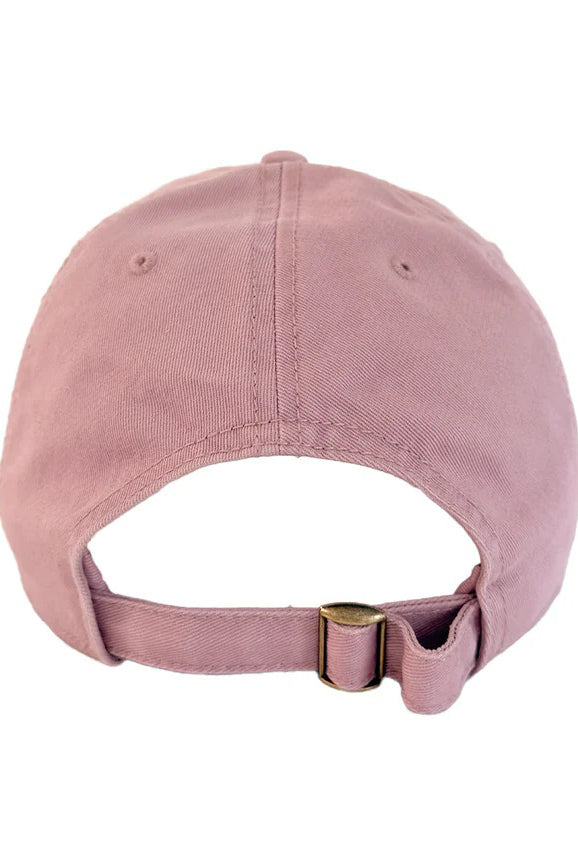 kerri rosenthal baseball hat mauve cream chenille 