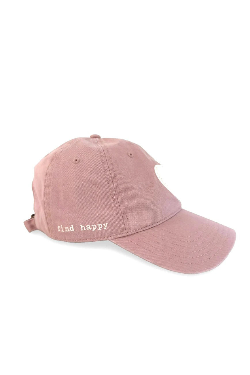 kerri rosenthal baseball hat mauve cream chenille 