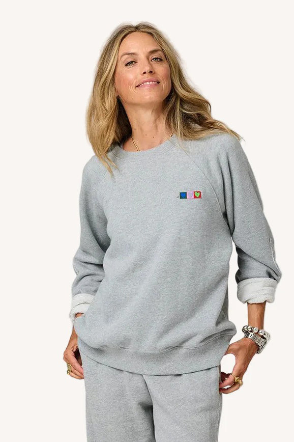 kerri rosenthal benton love brigade sweatshirt heather grey