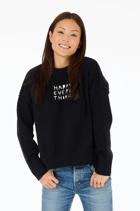 kerri rosenthal happy everything boyfriend sweater black