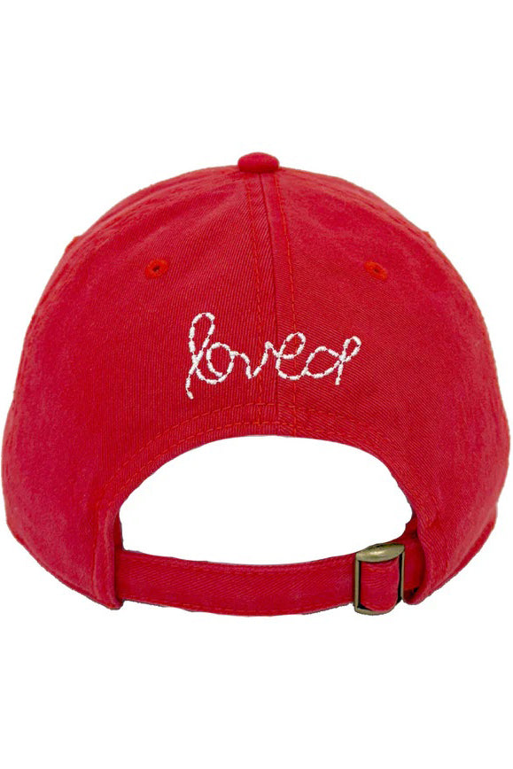 kerri rosenthal baseball hat cherri red chenille