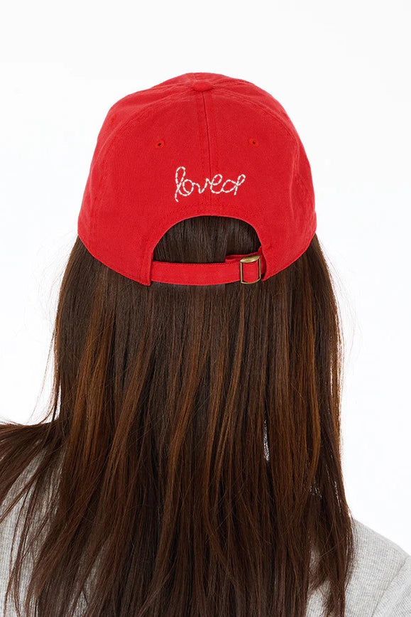 kerri rosenthal baseball hat cherri red chenille