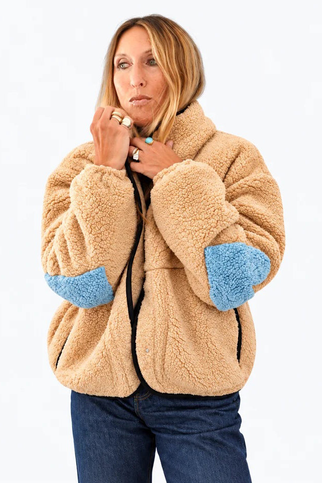 kerri rosenthal coze magoze jacket teddy brown