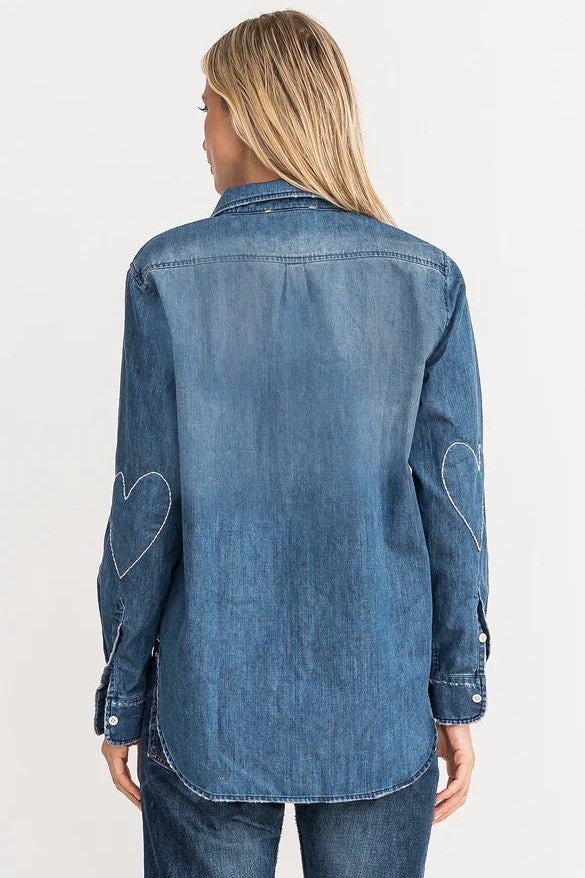 kerri rosenthal denim shirt lightweight true denim