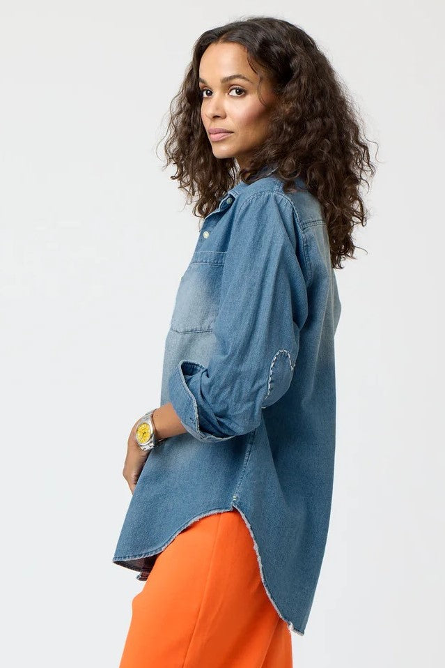 kerri rosenthal denim shirt lightweight true denim