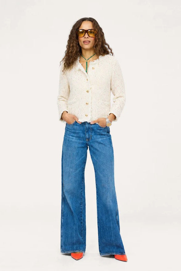 kerri rosenthal fringe beau-lero cardigan natural