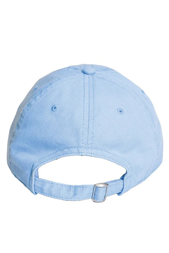 kerri rosenthal baseball hat light blue white heart