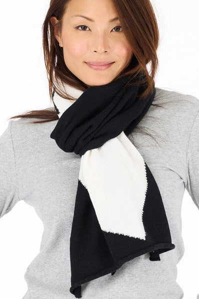 kerri rosenthal imperfect heart scarf black white
