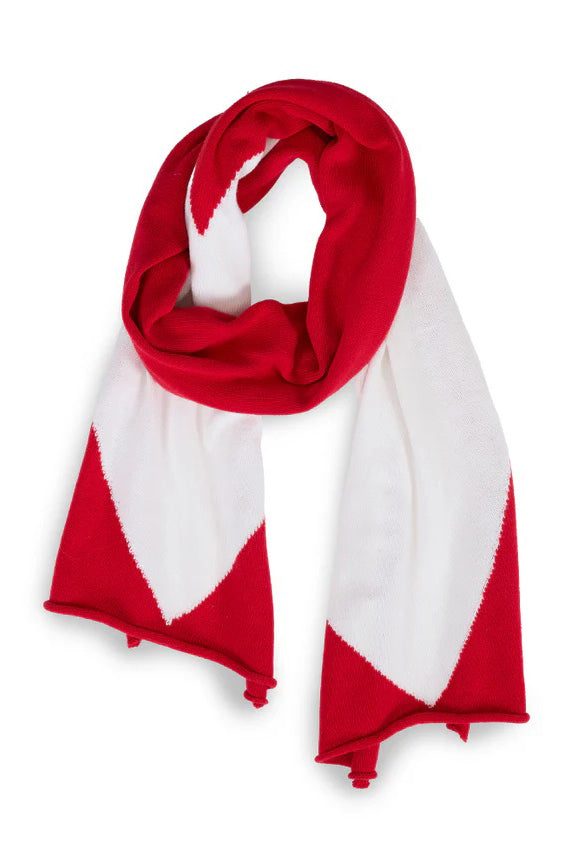 kerri rosenthal imperfect heart scarf red and white
