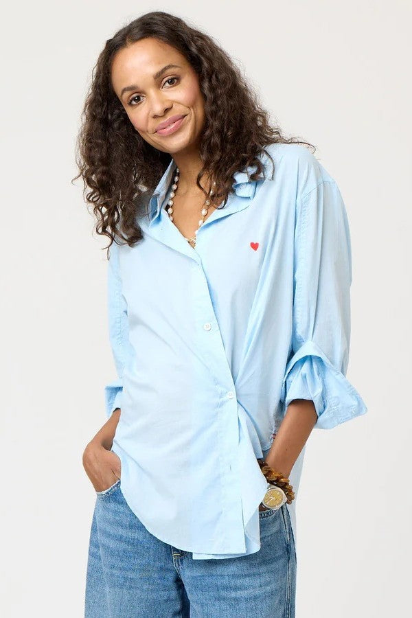 kerri rosenthal jack shirt mid blue 