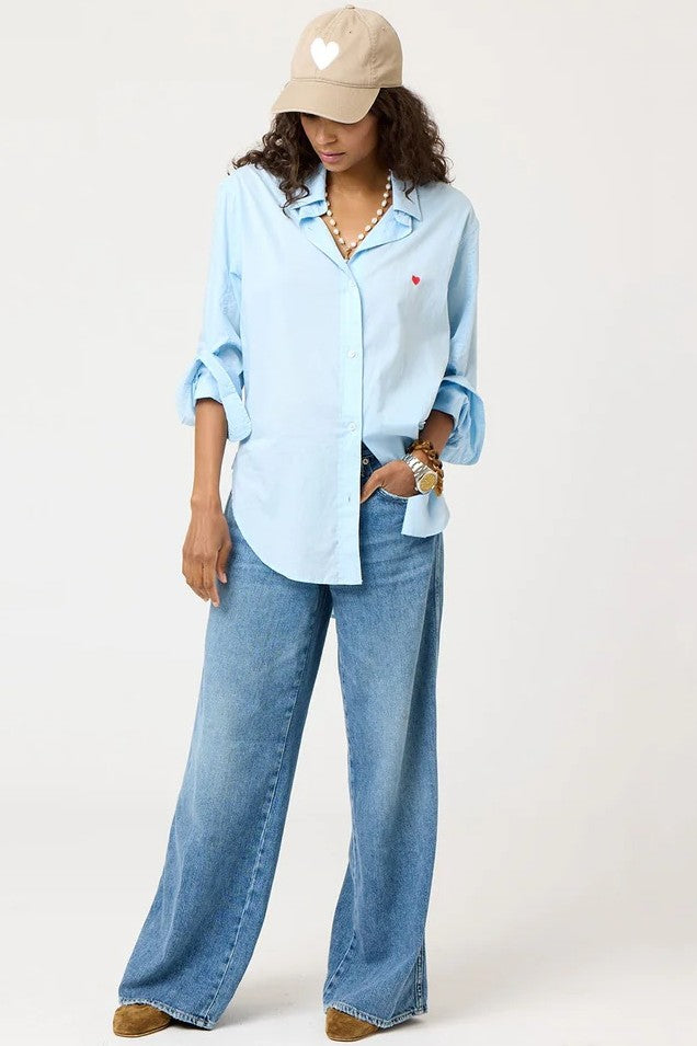 kerri rosenthal jack shirt mid blue 