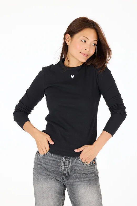 kerri rosenthal kr long sleeve tee black