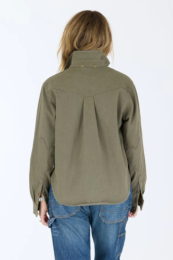 kerri rosenthal pia love brigade shirt army green