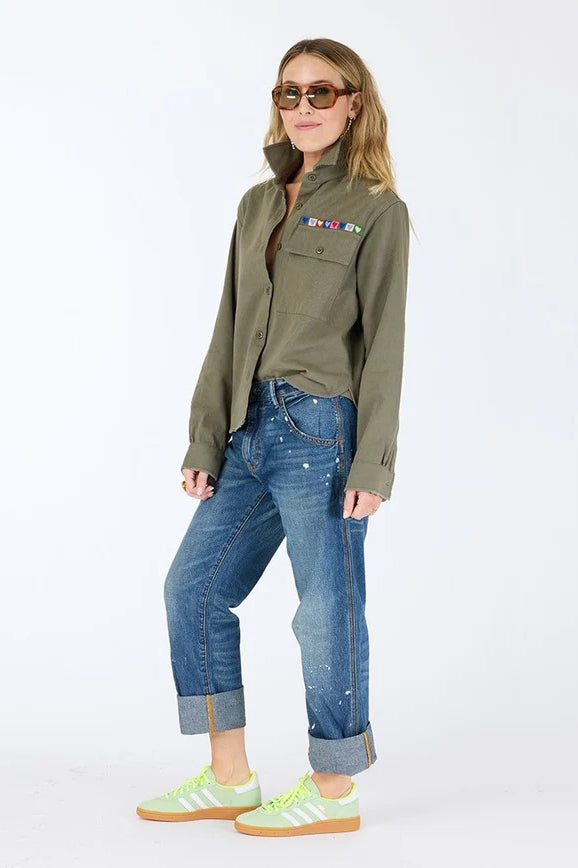 kerri rosenthal pia love brigade shirt army green