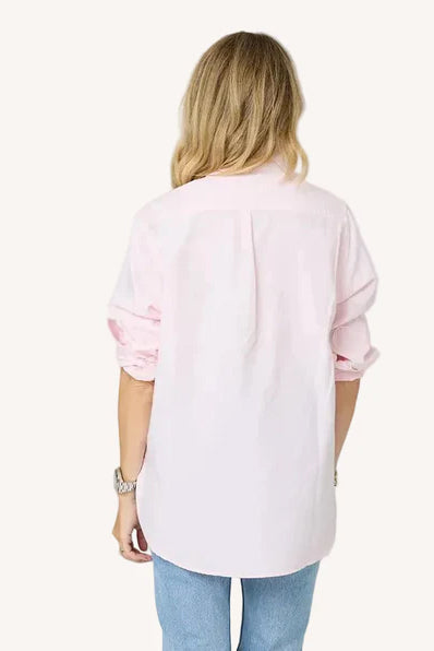 kerri rosenthal mia oxford shirt pink