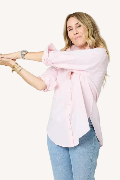 kerri rosenthal mia oxford shirt pink