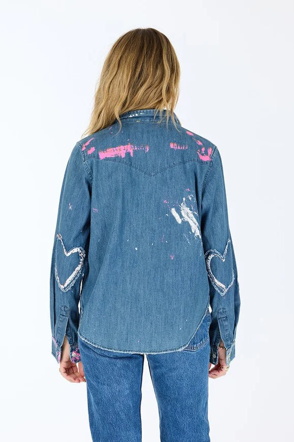 kerri rosenthal pia western studio shirt true denim