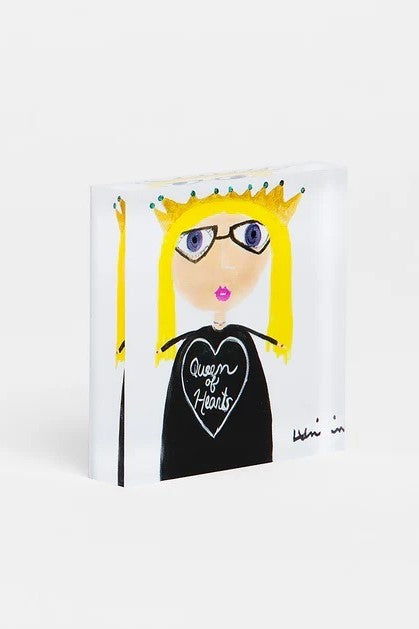 kerri rosenthal queen of hearts acrylic block of love