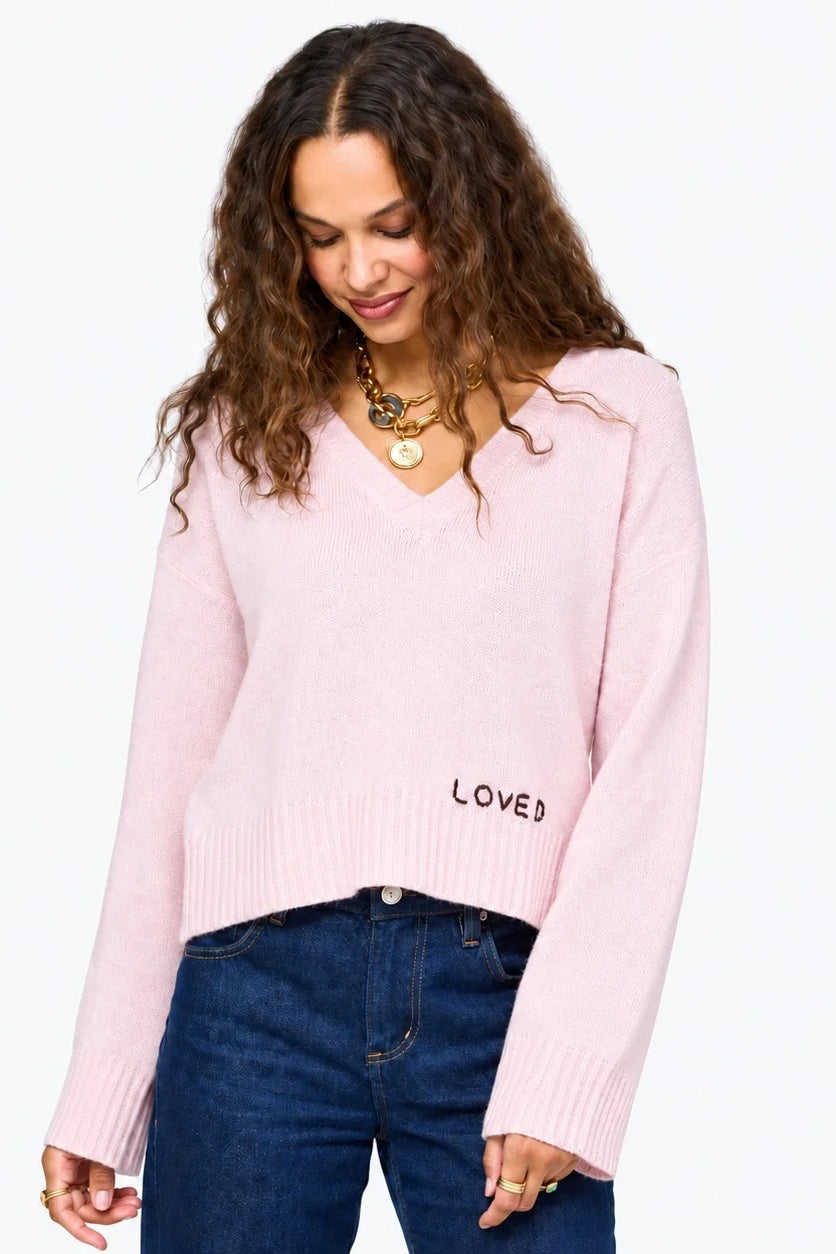 kerri rosenthal saturday cashmere sweater hardly pink
