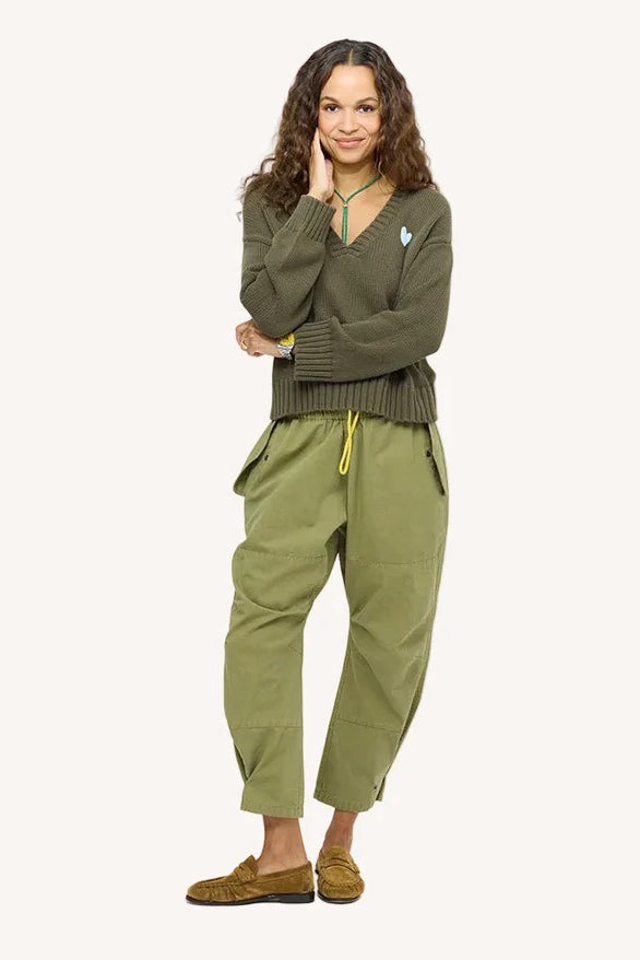 kerri rosenthal saturday sweater army green