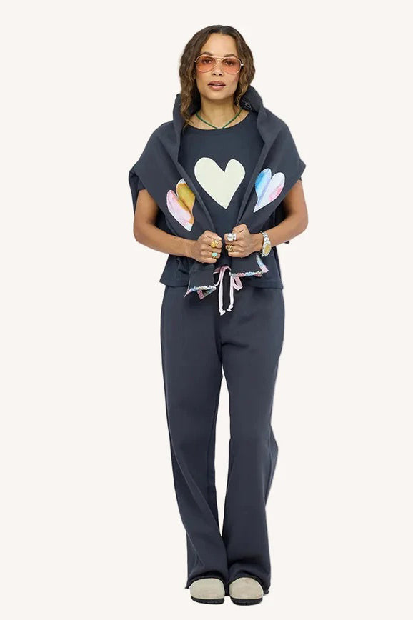 kerri rosenthal weekend barb sweatpant anthracite 