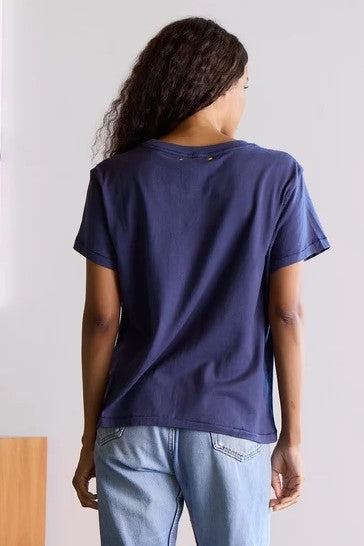 kerri rosenthal the suke tee indigo with white heart