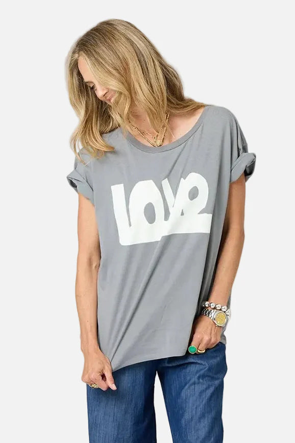 kerri rosenthal tommy love lines tee mid grey