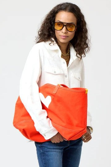 kerri rosenthal imperfect heart tote aperol orange