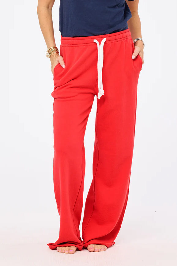 kerri rosenthal weekend barb sweatpant poppy red