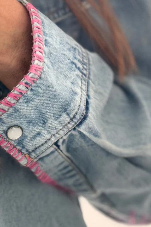 kerri rosenthal western pia shirt true denim