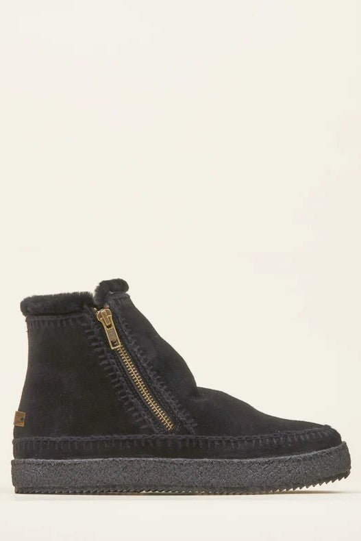 laidback setsu ankle boot black suede/black 