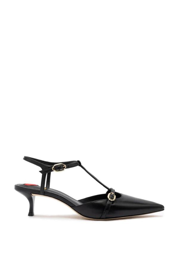 larroude grace pump black leather 