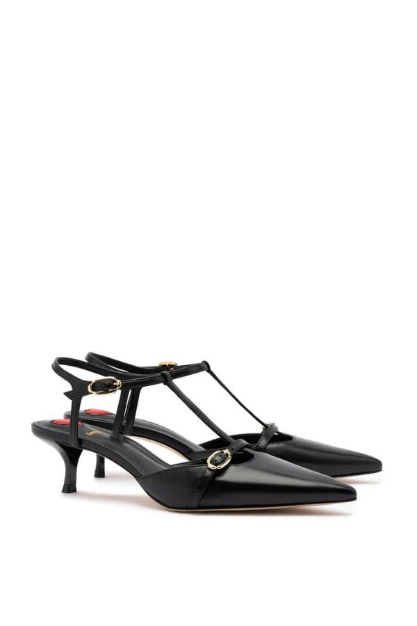 larroude grace pump black leather 