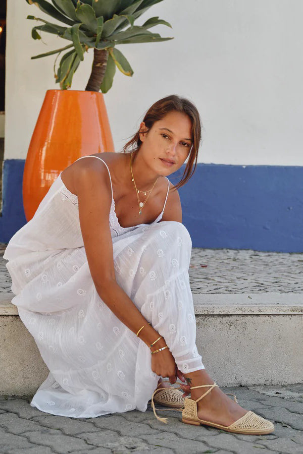 m.a.b.e frani maxi skirt white