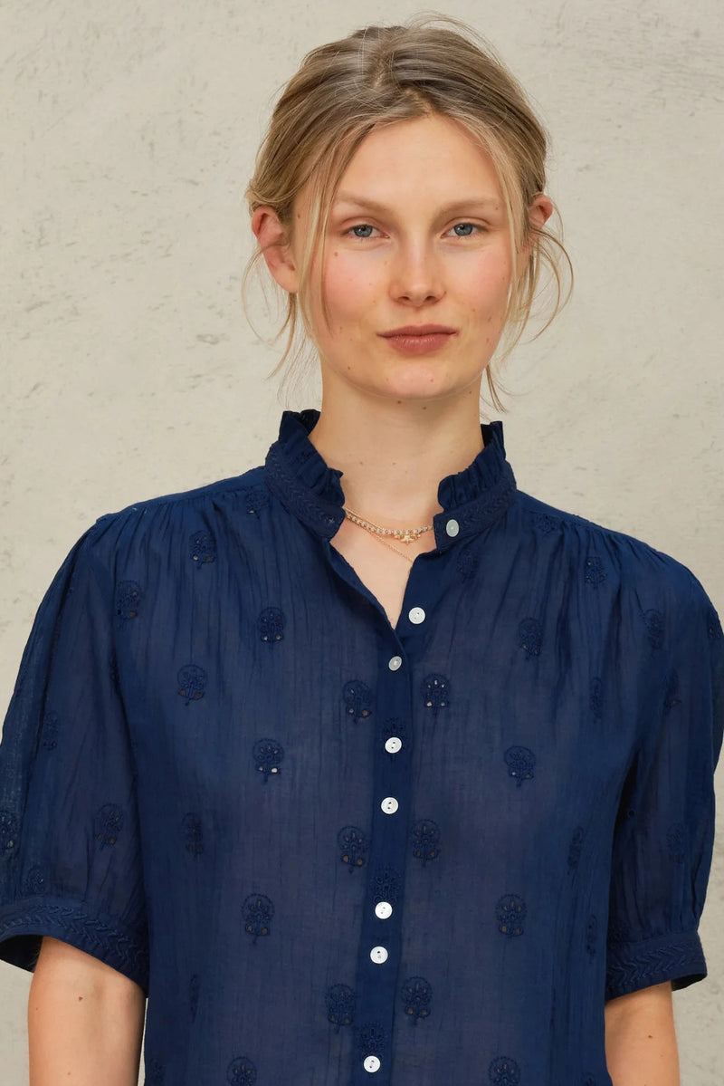 m.a.b.e frani top indigo